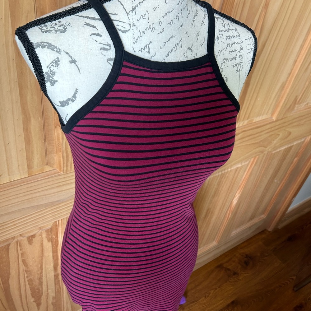 Express Body-Con Striped Racerback Tank Top Dress - Picture 4 of 4